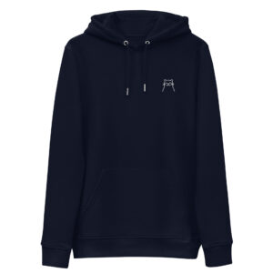 Unisex essential eco hoodie, “Happy Cat”