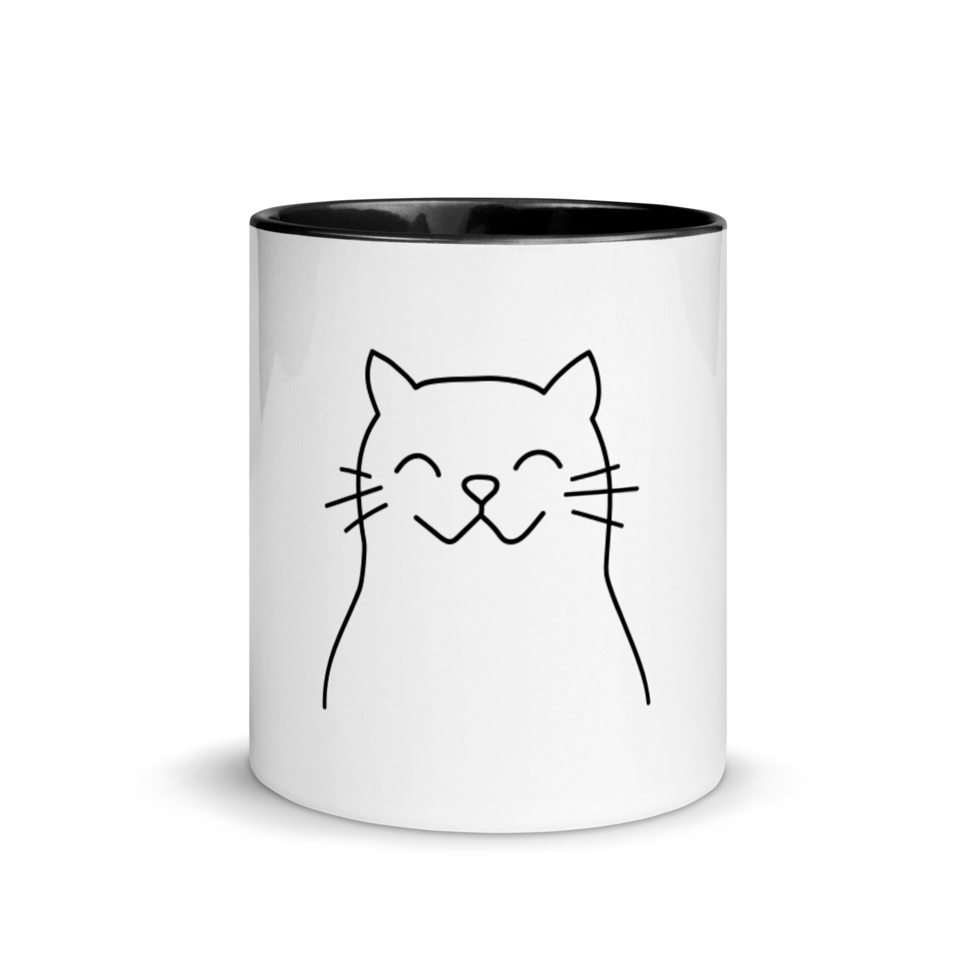 Mug with Color Inside, “Happy Cat”